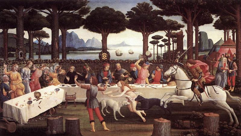 BOTTICELLI, Sandro The Story of Nastagio degli Onesti (third episode) fdgfd